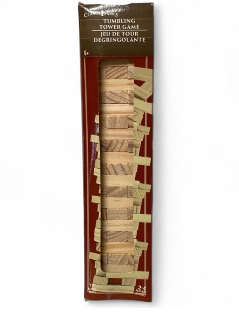 Tumbling Tower Wooden Block Game 72 Pc Classic Stack Puzzle Brand New in Box